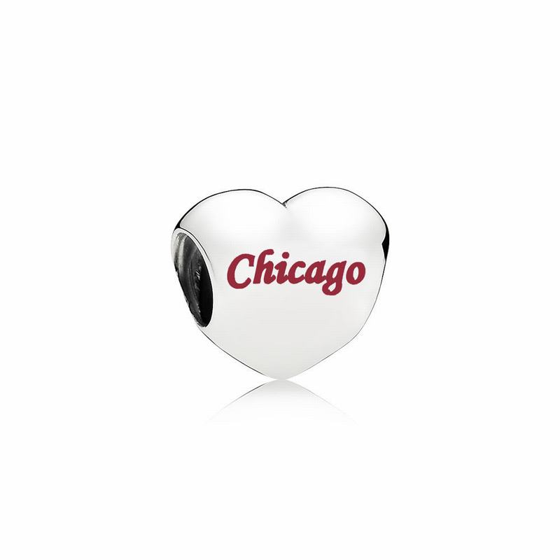 Pandora Australia Chicago Heart Charm - Sterling Silver | ZXEVRL463